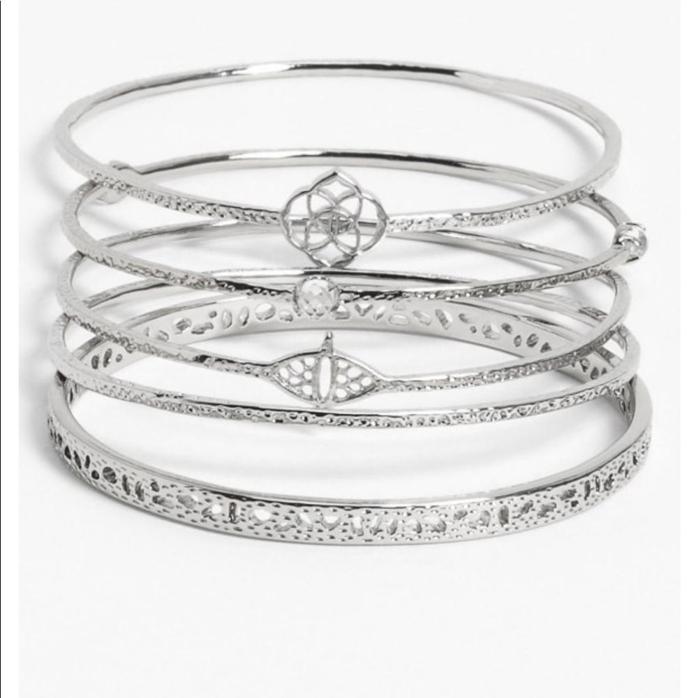 Kendra Scott Jordana Bangles-SILVER